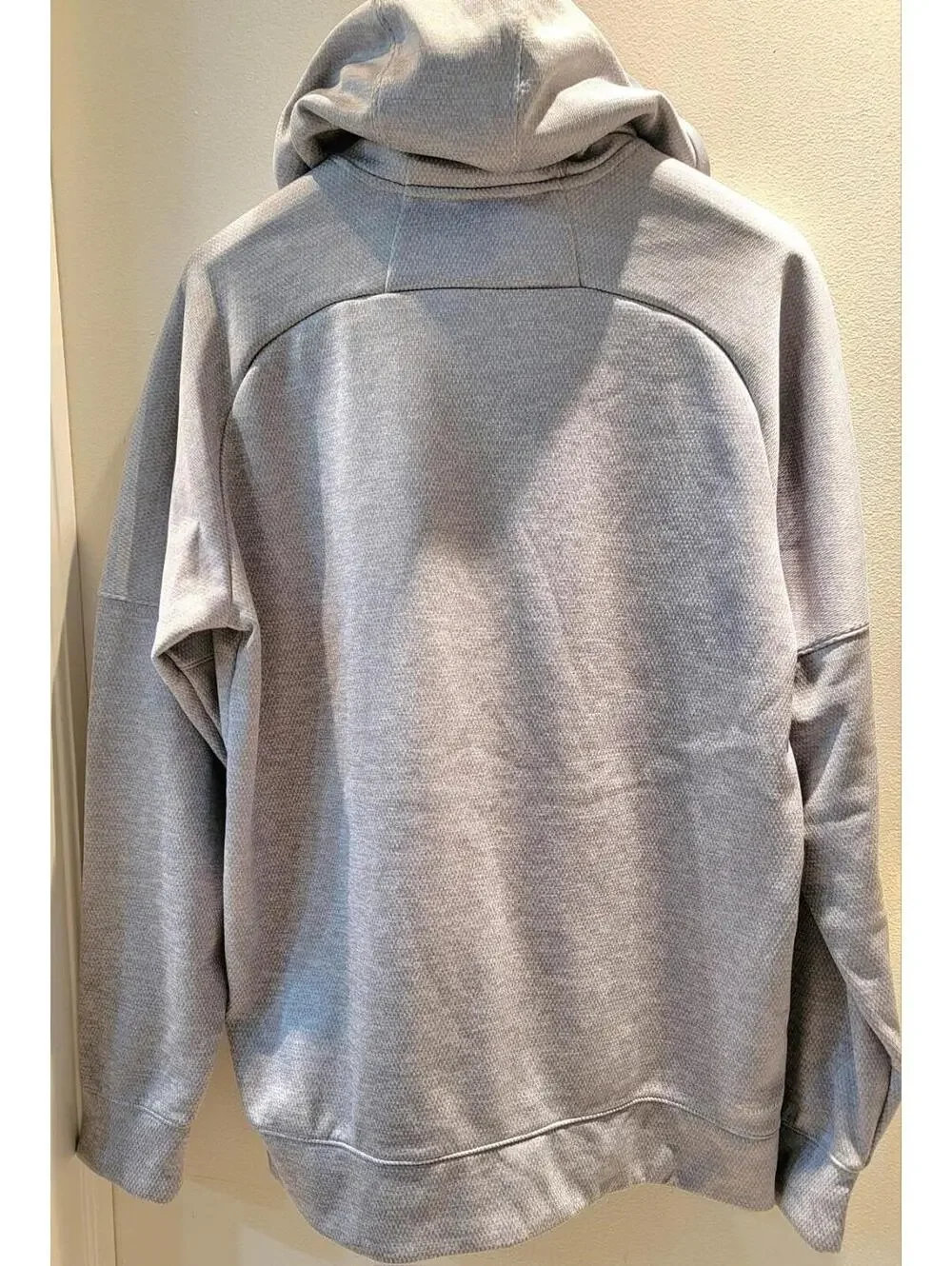 Adidas Mens Pullover Hoodie Sweater Light Gray Black Size L